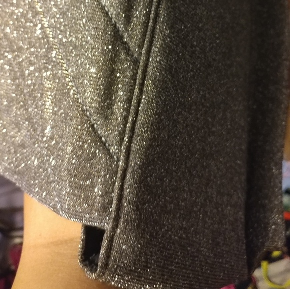 Sparkly silver clutch shimmery handbag Topshop - Picture 7 of 7